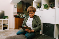 Older person using an ipad - Image published under CC0 1.0 Universal via Center for Aging Better
